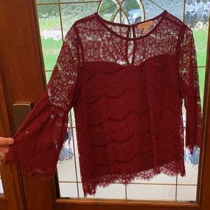 Womens maroon/Burgundy blouse